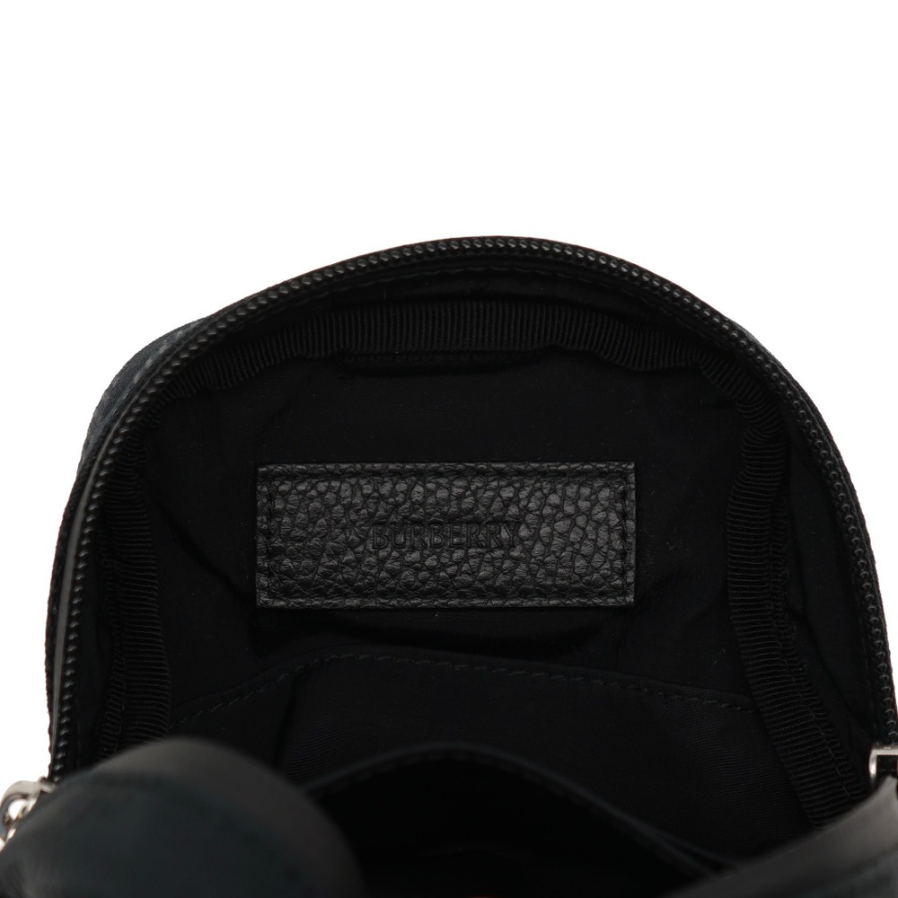 Burberry Sling Phone Bag Black Check Jacquard New - Picture 6 of 6